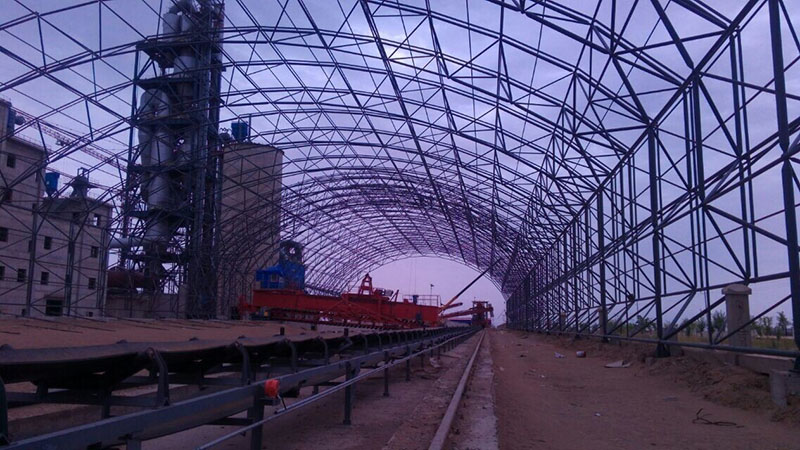 潞城煤棚网架安装